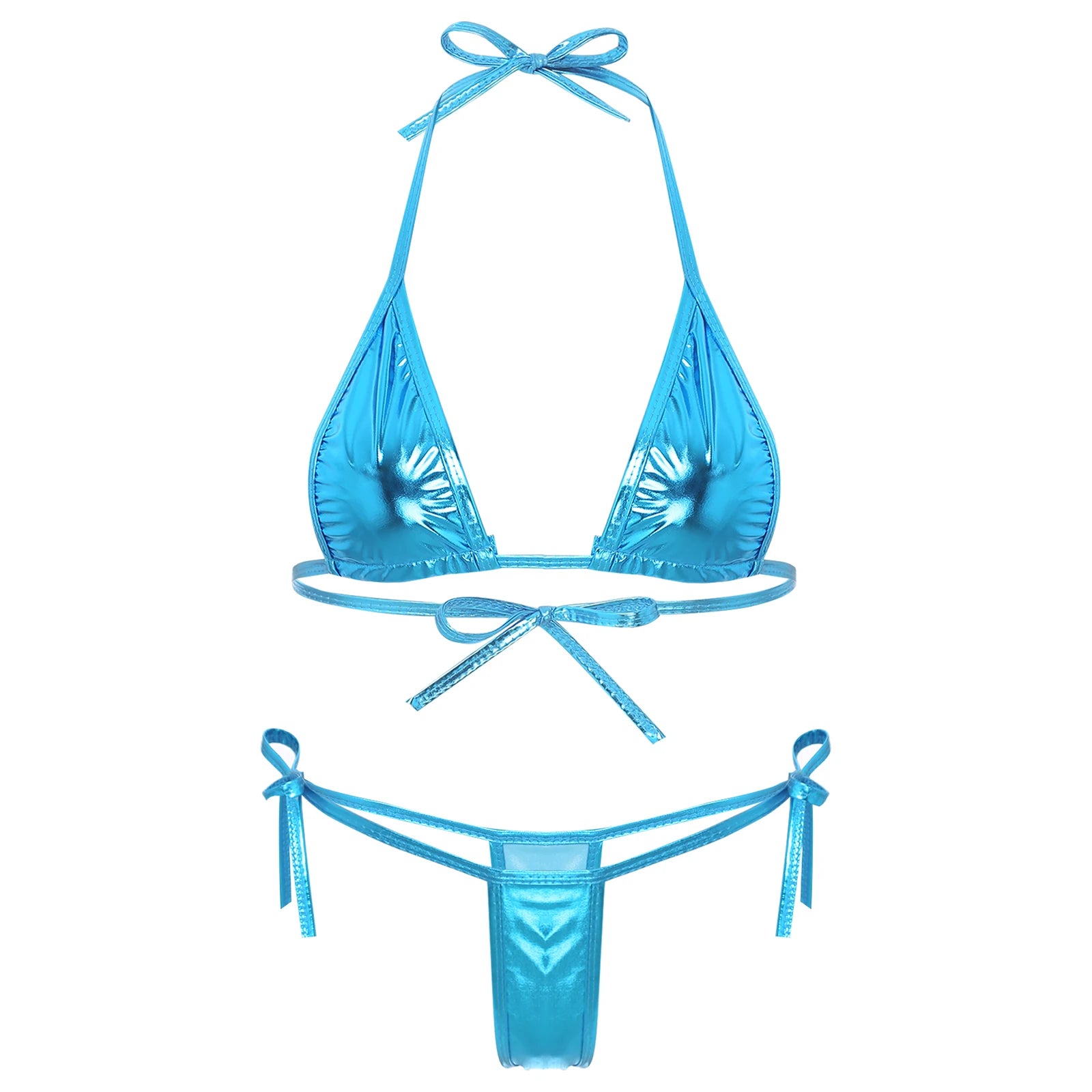 Lacing Non-Padded Triangle Cup Swimwear