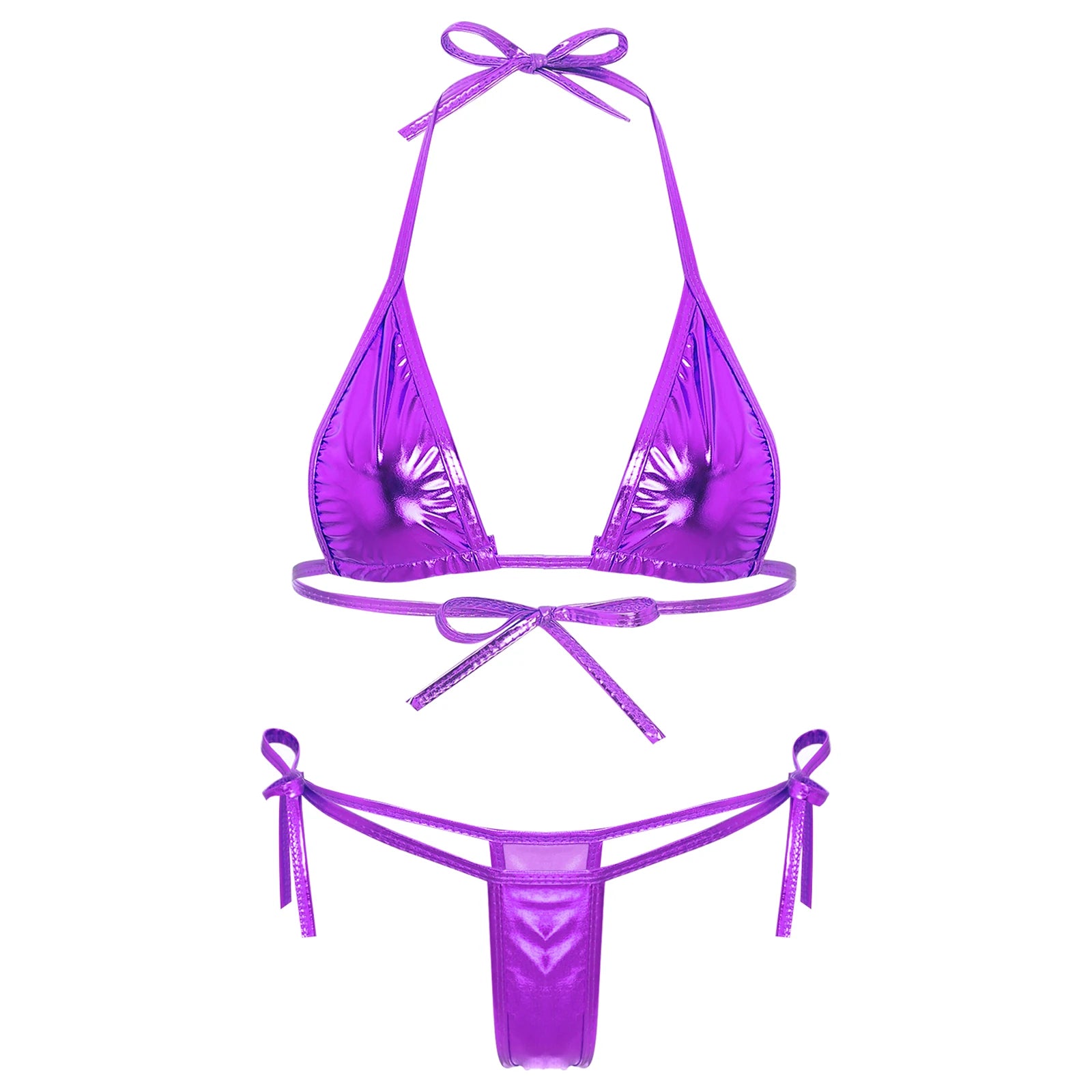 Lacing Non-Padded Triangle Cup Swimwear