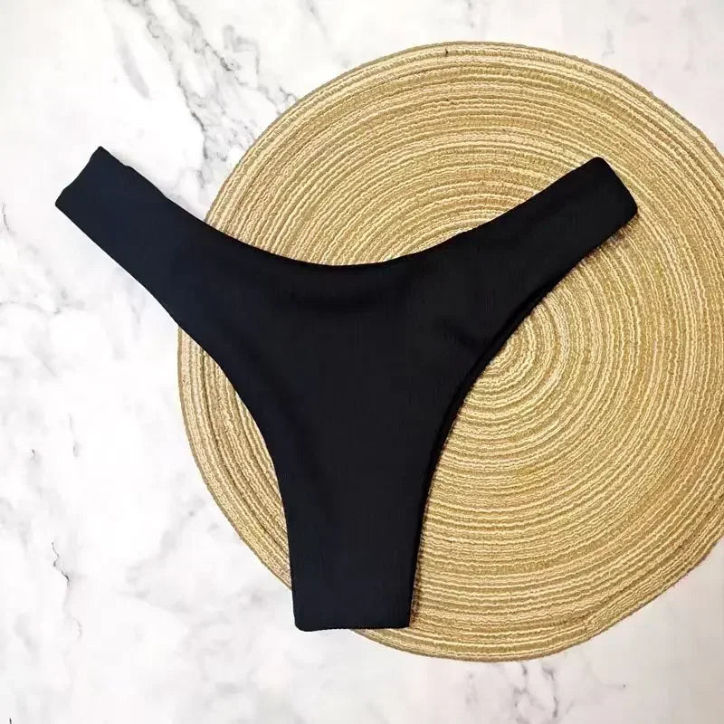 Tube Top Bow Split Bikini Swimsuit